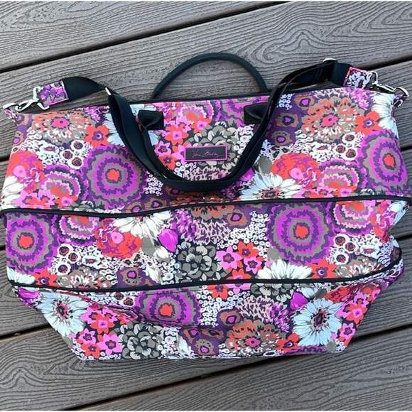 Vera Bradley Expandable Travel Tote Bag in Rosewood Pattern‎ - Picture 3 of 15